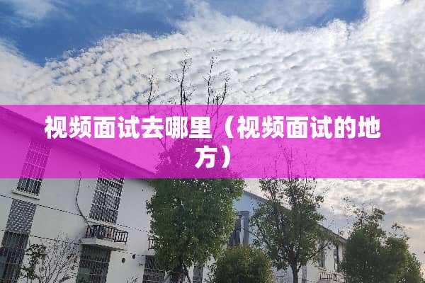 视频面试去哪里（视频面试的地方）
