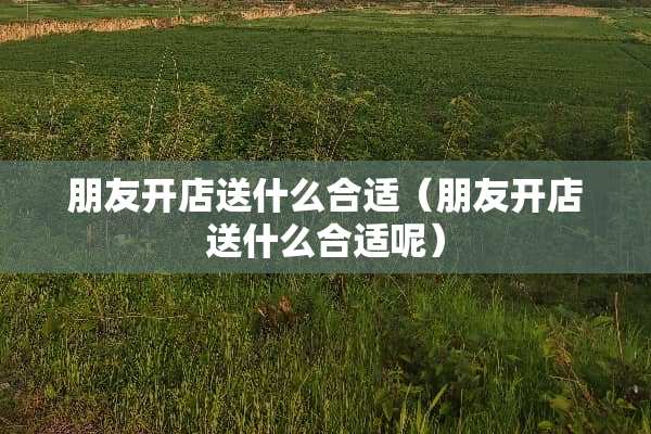 朋友开店送什么合适（朋友开店送什么合适呢）