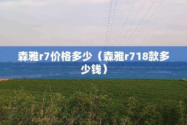森雅r7价格多少（森雅r718款多少钱）