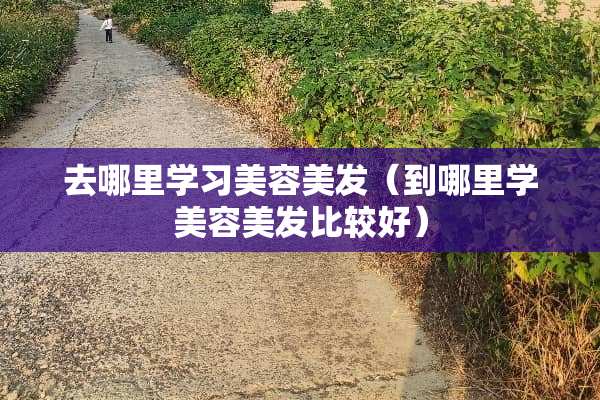 去哪里学习美容美发（到哪里学美容美发比较好）