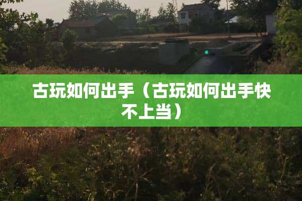 古玩如何出手（古玩如何出手快不上当）