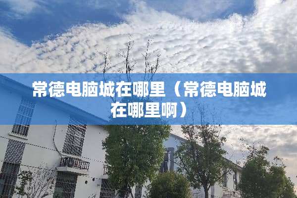 常德电脑城在哪里（常德电脑城在哪里啊）