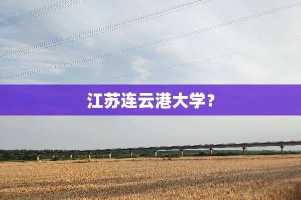 江苏连云港大学？