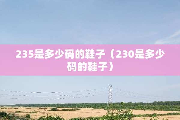 235是多少码的鞋子（230是多少码的鞋子）