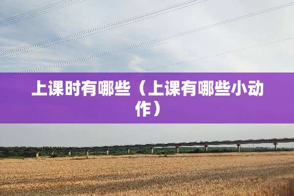 上课时有哪些（上课有哪些小动作）