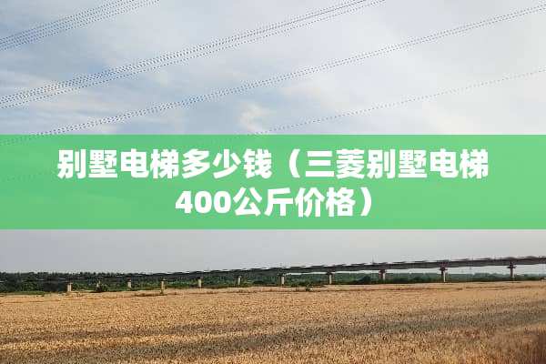 别墅电梯多少钱（三菱别墅电梯400公斤价格）