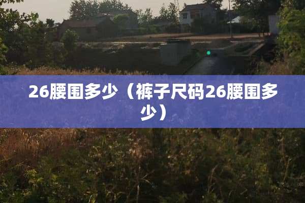 26腰围多少（裤子尺码26腰围多少）