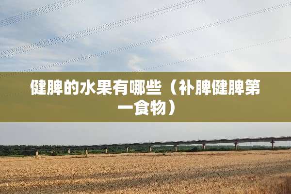 健脾的水果有哪些（补脾健脾第一食物）