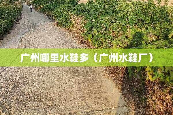 广州哪里水鞋多（广州水鞋厂）