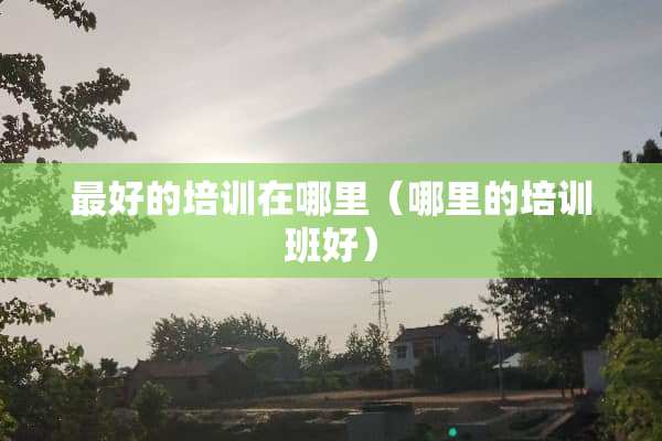 最好的培训在哪里（哪里的培训班好）