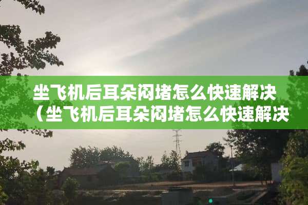 坐飞机后耳朵闷堵怎么快速解决（坐飞机后耳朵闷堵怎么快速解决滴滴耳热行吗?）