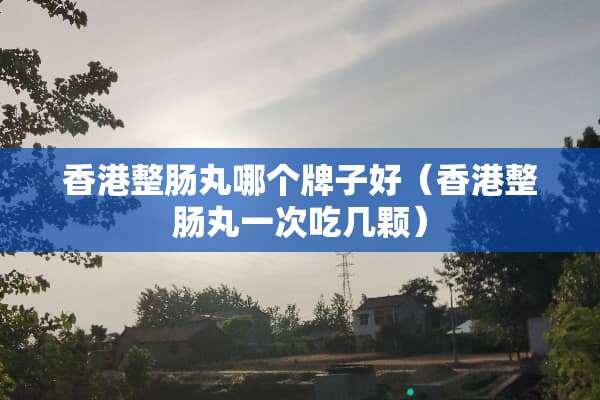 香港整肠丸哪个牌子好（香港整肠丸一次吃几颗）