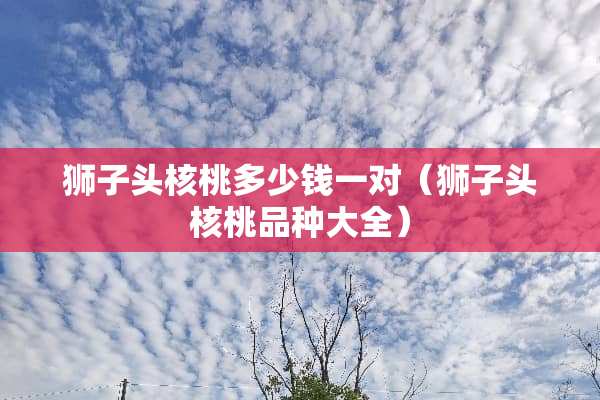 狮子头核桃多少钱一对（狮子头核桃品种大全）