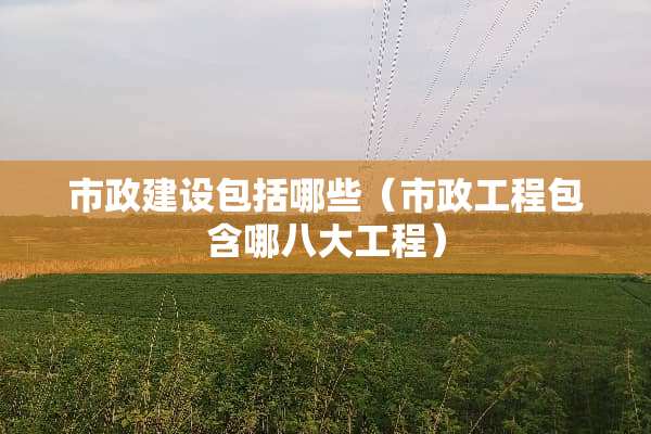 市政建设包括哪些（市政工程包含哪八大工程）