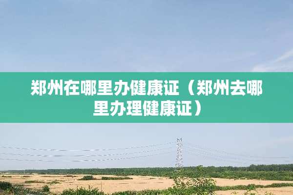 郑州在哪里办健康证（郑州去哪里办理健康证）