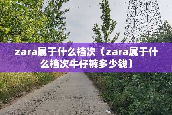 zara属于什么档次（zara属于什么档次牛仔裤多少钱）