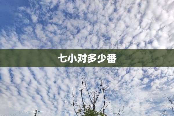 七小对多少番