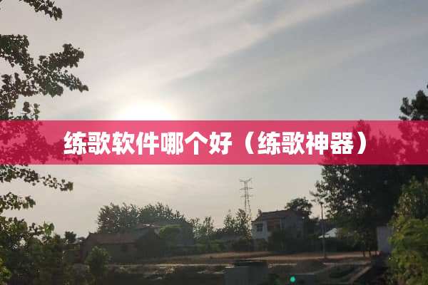 练歌软件哪个好（练歌神器）