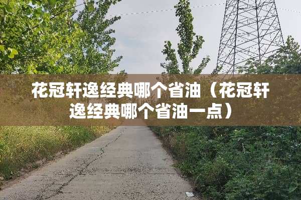 花冠轩逸经典哪个省油（花冠轩逸经典哪个省油一点）