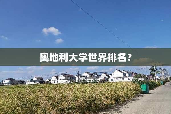 奥地利大学世界排名？