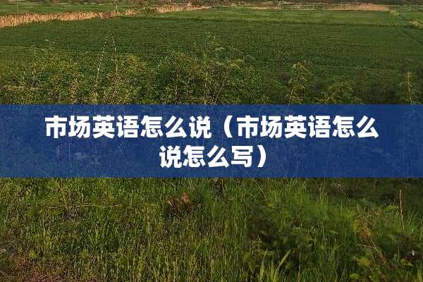 市场英语怎么说（市场英语怎么说怎么写）
