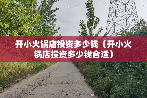 开小火锅店投资多少钱（开小火锅店投资多少钱合适）