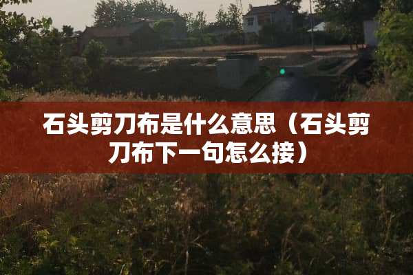 石头剪刀布是什么意思（石头剪刀布下一句怎么接）