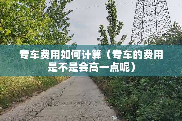 专车费用如何计算（专车的费用是不是会高一点呢）