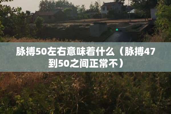 脉搏50左右意味着什么（脉搏47到50之间正常不）