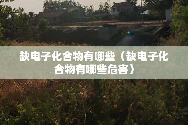 缺电子化合物有哪些（缺电子化合物有哪些危害）