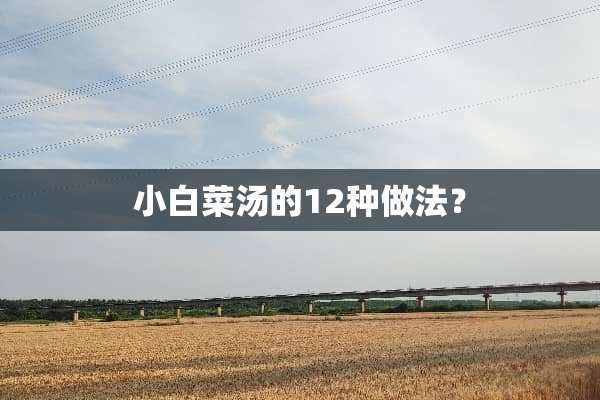 小白菜汤的12种做法？