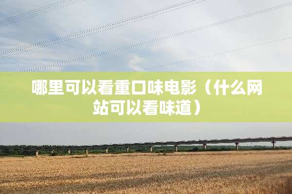 哪里可以看重口味电影（什么网站可以看味道）