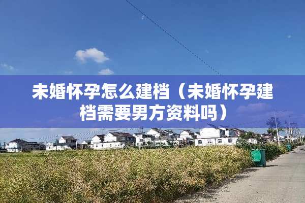 未婚怀孕怎么建档（未婚怀孕建档需要男方资料吗）