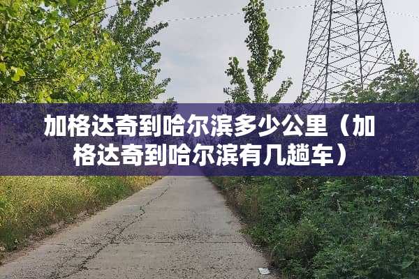 加格达奇到哈尔滨多少公里（加格达奇到哈尔滨有几趟车）