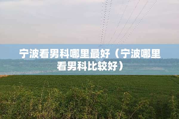 宁波看男科哪里最好（宁波哪里看男科比较好）