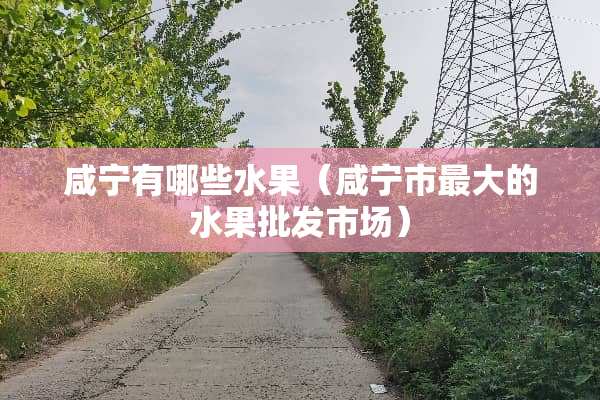咸宁有哪些水果（咸宁市最大的水果批发市场）