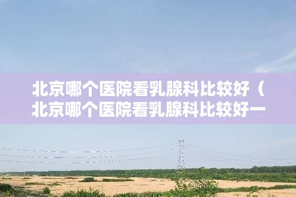 北京哪个医院看*腺科比较好（北京哪个医院看*腺科比较好一点）