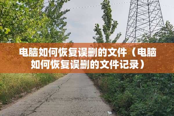 电脑如何恢复误删的文件（电脑如何恢复误删的文件记录）