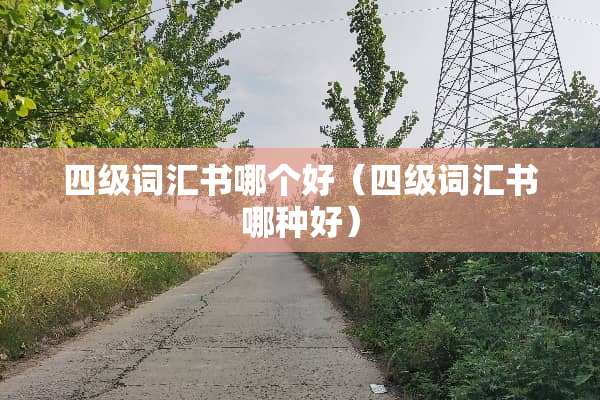 四级词汇书哪个好（四级词汇书哪种好）