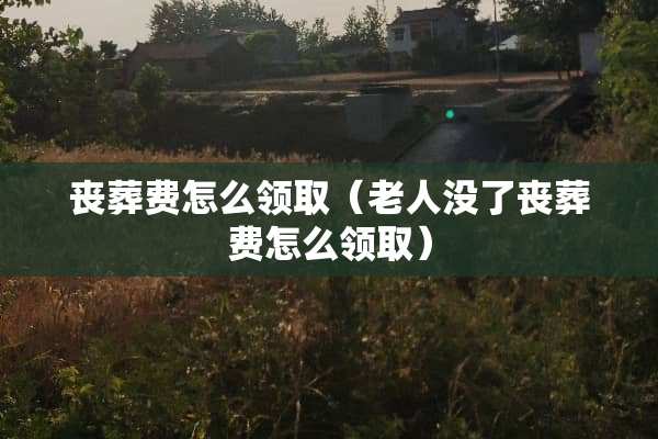 丧葬费怎么领取（老人没了丧葬费怎么领取）