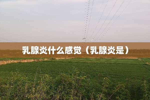 *腺炎什么感觉（*腺炎是）