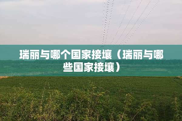 瑞丽与哪个国家接壤（瑞丽与哪些国家接壤）