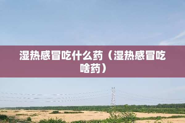 湿热感冒吃什么药（湿热感冒吃啥药）