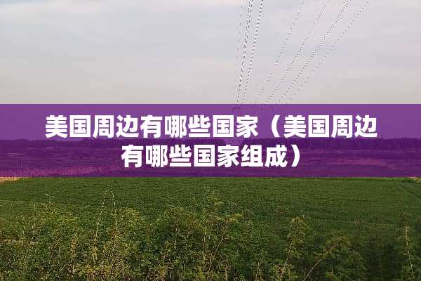美国周边有哪些国家（美国周边有哪些国家组成）