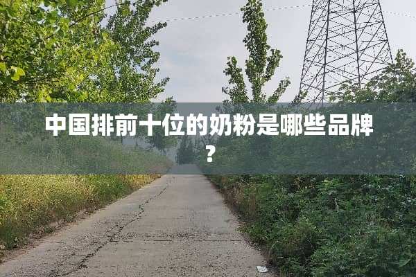 中国排前十位的奶粉是哪些品牌？