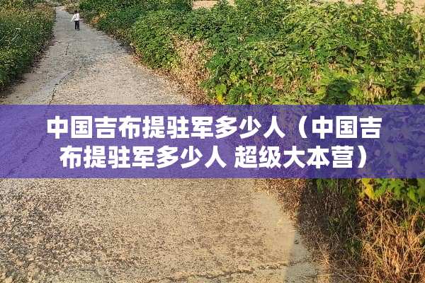 中国吉布提驻军多少人（中国吉布提驻军多少人 超级大本营）