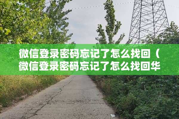 微信登录密码忘记了怎么找回（微信登录密码忘记了怎么找回华为）