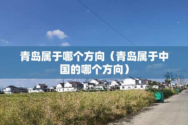 青岛属于哪个方向（青岛属于中国的哪个方向）