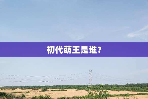初代萌王是谁？
