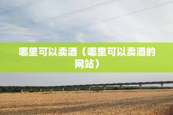 哪里可以卖酒（哪里可以卖酒的网站）